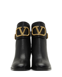Valentino Black Garavani Vlogo Ankle Boots