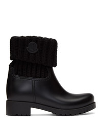 Moncler Black Knit Ginette Boots