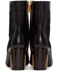 Rosetta Getty Black Leather Ankle Boots