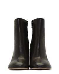 MM6 MAISON MARGIELA Black Leather Ankle Boots