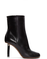 Vetements Black Leather Ankle Boots