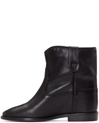 Isabel Marant Black Leather Cluster Boots