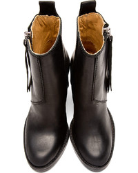 Acne Studios Black Leather Colt High Ankle Boots