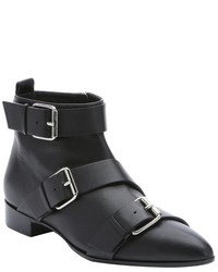 Giuseppe Zanotti Black Leather Jakson Buckle Ankle Boots