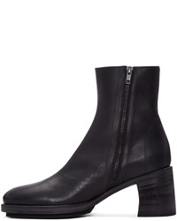 Ann Demeulemeester Black Leather Lavato Boots
