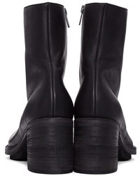 Ann Demeulemeester Black Leather Lavato Boots