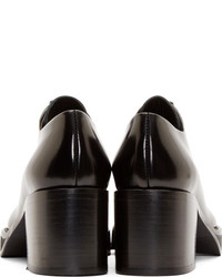 Acne Studios Black Leather Modified Zipper Mya Ankle Boots