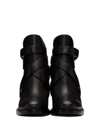 Burberry Black Leather Monogram Pryle Boots