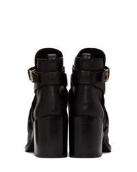 Burberry Black Leather Monogram Pryle Boots