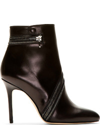Brian Atwood Black Leather Nebula Ankle Boots