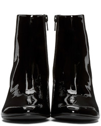 MM6 MAISON MARGIELA Black Patent Cube Heel Boots