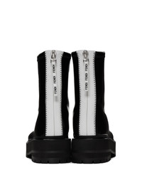 Fendi Black Patent Faux Leather Biker Boots