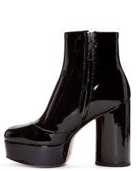 Marc Jacobs Black Patent Leather Amber Boots