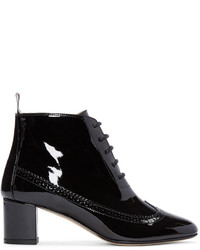 Thom Browne Black Patent Leather Longwing Boots