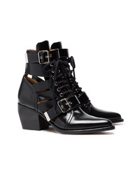 Chloé Black Rylee 60 Leather Ankle Boots