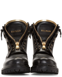 Balmain Black Taiga Combat Boots