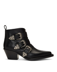 R13 Black Three  Ankle Boots