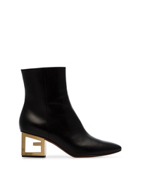 Givenchy Black Triangle 60 Leather Ankle Boots