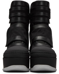 Marni Black Velcro Platform Boots