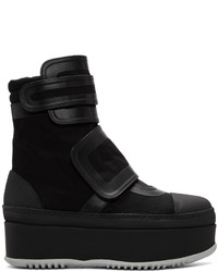 Marni Black Velcro Platform Boots