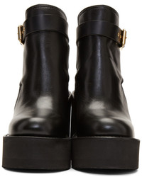 Sacai Black Wedge Boots