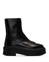 The Row Black Zipped Boots