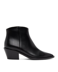 Gianvito Rossi Black Zippered Ankle Boots