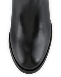 Neiman Marcus Blay Stud Detail Leather Bootie Black