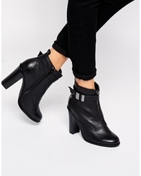 Blink Strap Heeled Ankle Boots Black