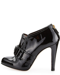 RED Valentino Bow Front Patent 105mm Bootie Black