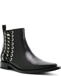 Alexander McQueen Braided Chain Ankle Boots