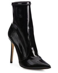 Schutz Brunny Patent Leather Point Toe Booties