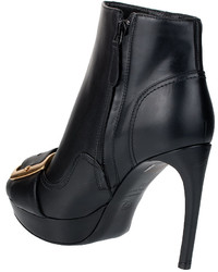 Alexander McQueen Buckled Calf Leather Ankle Boot