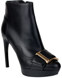 Alexander McQueen Buckled Calf Leather Ankle Boot