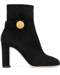 Dolce & Gabbana Button Detail Ankle Boots