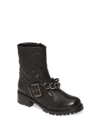 Allegra James Cate Chain Quilted Moto Boot
