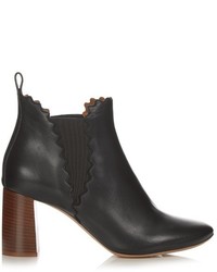 Chloé Chlo Lauren Scallop Edged Leather Ankle Boots