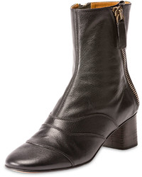 Chloé Chloe Side Zip Leather 50mm Ankle Boot