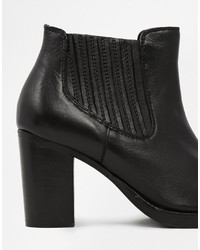 Asos Collection Each And Every Day Wide Fit Leather Ankle Boots