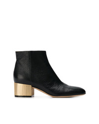 Sergio Rossi Contrast Heel Ankle Boots