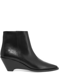 Acne Studios Cony Leather Ankle Boots Black