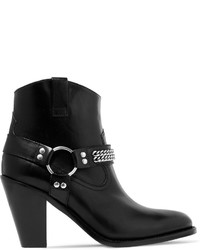 Saint Laurent Curtis Leather Ankle Boots Black