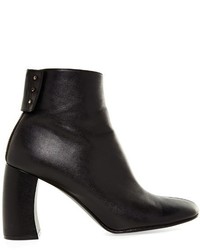 Stella McCartney Curved Block Heel Faux Leather Ankle Boots