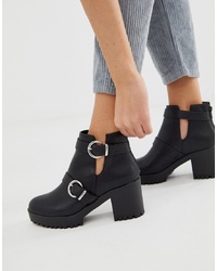 New Look Cut Out Ed Boot In Black