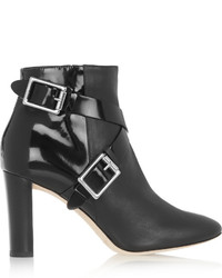Jimmy Choo Dee Leather And Patent Leather Ankle Boots