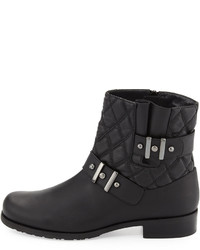 Stuart Weitzman Download Quilted Ankle Boot Black