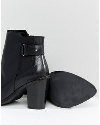 Asos Effina Wide Fit Leather Ankle Boots