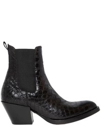 Elena Iachi 50mm Embossed Leather Ankle Boots