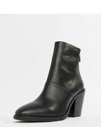 ASOS DESIGN Elexis Leather Ankle Sock Boots Leather