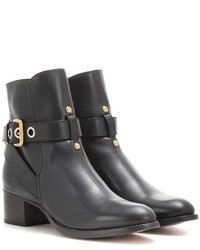 Chloé Embellished Leather Ankle Boots